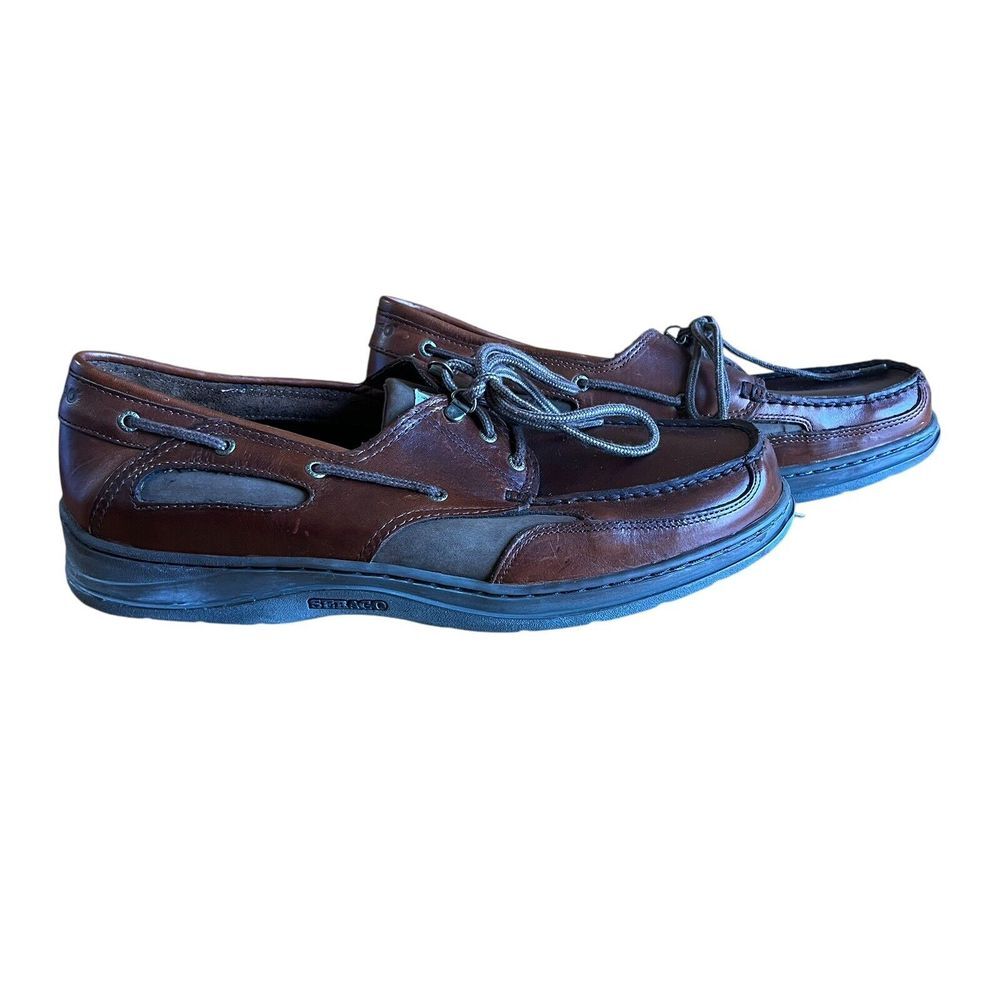 Sebago Dockside Mens Size 15 N Brown‎ Leather Moc Toe Boat Deck Comfort Casual
